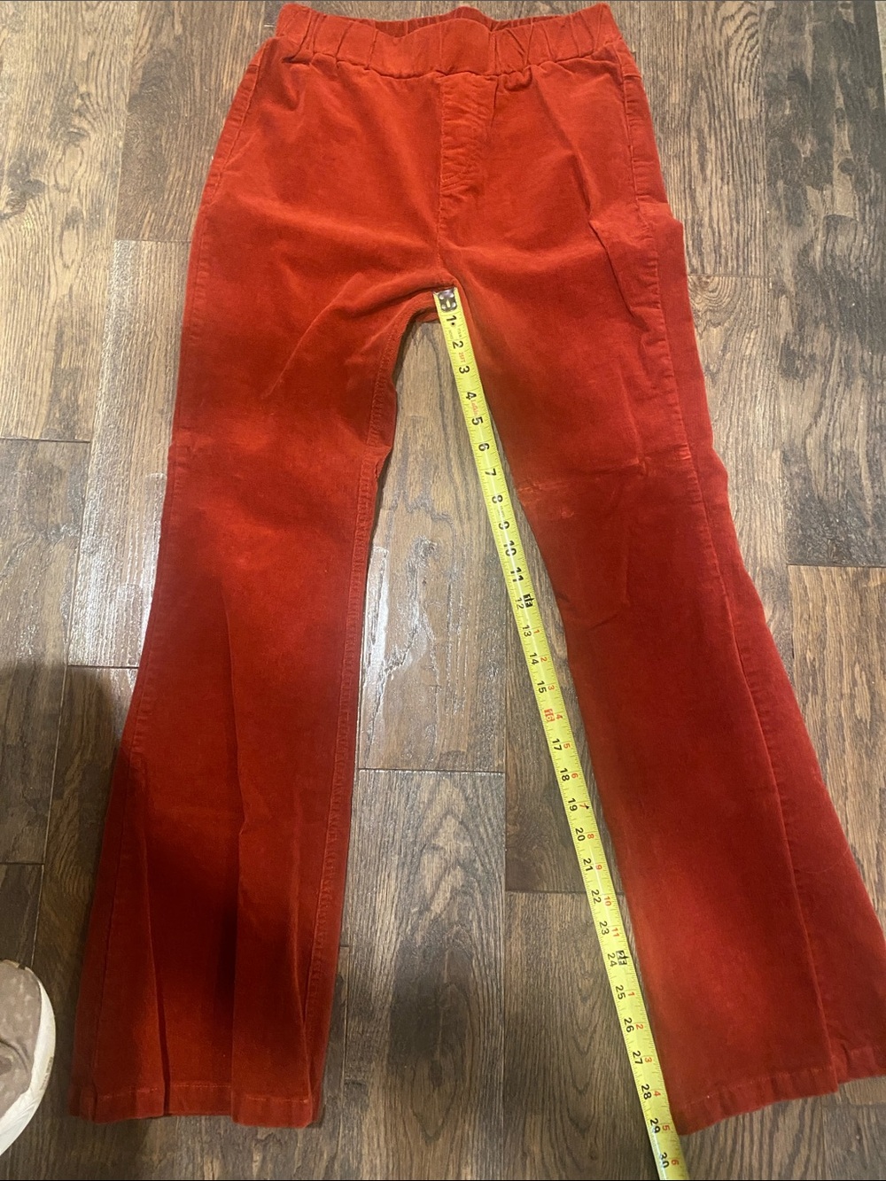 Rust Red Corduroy Flare Pants - Picture 6 of 6